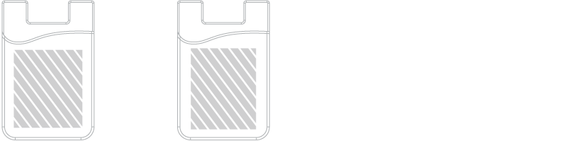 Porte-cartes pour téléphone Sérigraphie Porte-cartes pour téléphone Sérigraphie